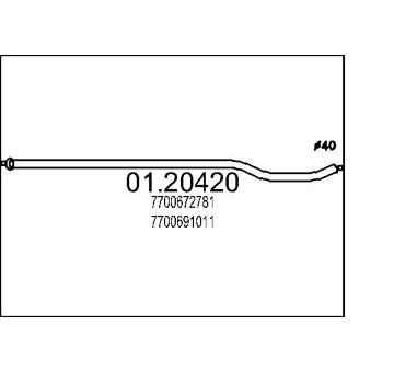 Výfuková trubka MTS 01.20420