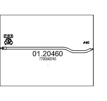 Výfuková trubka MTS 01.20460