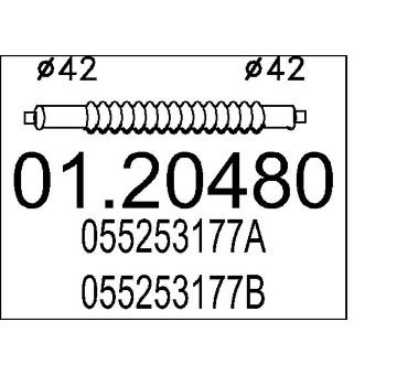 Prużný díl výfuku MTS 01.20480
