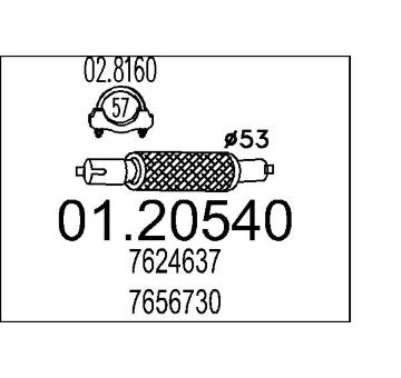 Prużný díl výfuku MTS 01.20540