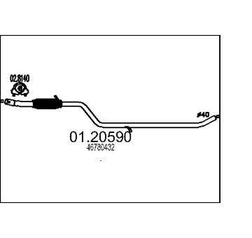 Výfuková trubka MTS 01.20590