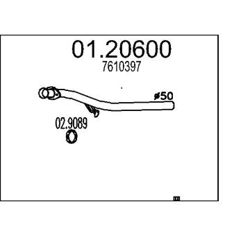 Výfuková trubka MTS 01.20600