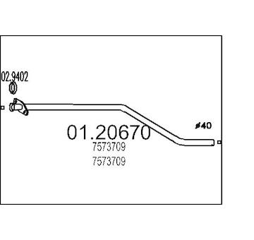 Výfuková trubka MTS 01.20670