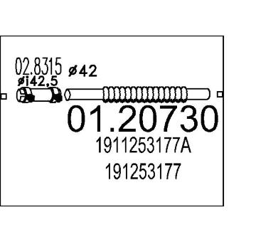 Prużný díl výfuku MTS 01.20730
