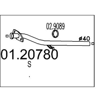 Výfuková trubka MTS 01.20780