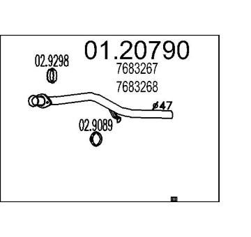Výfuková trubka MTS 01.20790