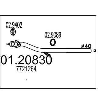 Výfuková trubka MTS 01.20830