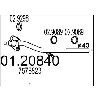 Výfuková trubka MTS 01.20840