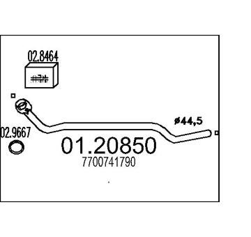 Výfuková trubka MTS 01.20850