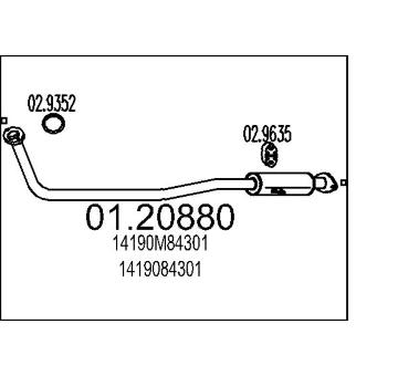 Výfuková trubka MTS 01.20880