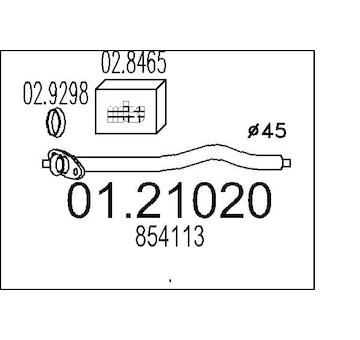 Výfuková trubka MTS 01.21020