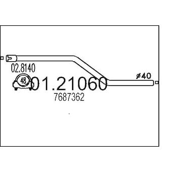 Výfuková trubka MTS 01.21060