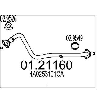 Výfuková trubka MTS 01.21160