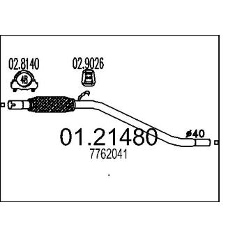 Výfuková trubka MTS 01.21480