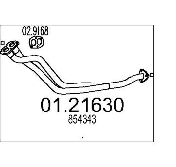 Výfuková trubka MTS 01.21630