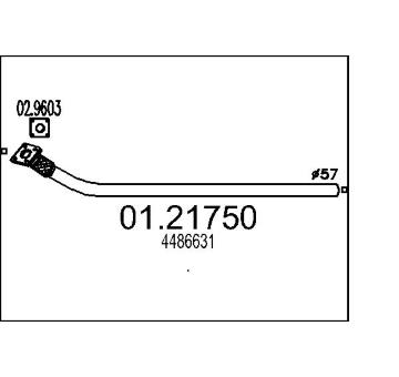 Výfuková trubka MTS 01.21750