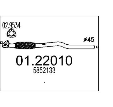 Výfuková trubka MTS 01.22010
