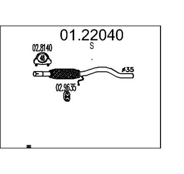 Výfuková trubka MTS 01.22040