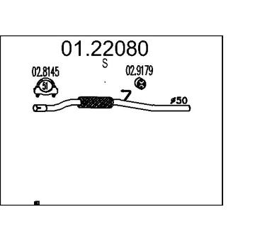 Výfuková trubka MTS 01.22080