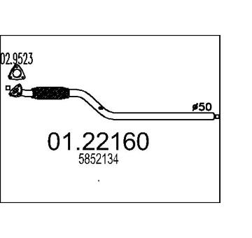 Výfuková trubka MTS 01.22160