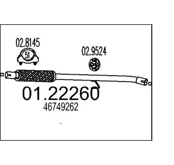 Výfuková trubka MTS 01.22260