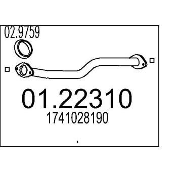 Výfuková trubka MTS 01.22310