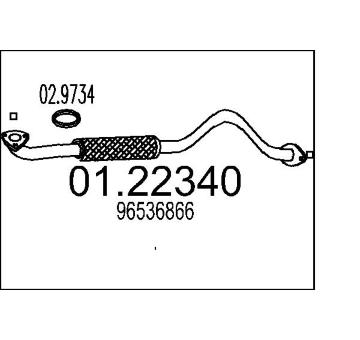 Výfuková trubka MTS 01.22340