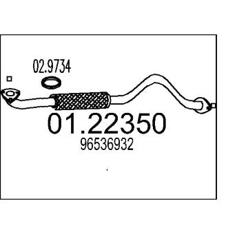 Výfuková trubka MTS 01.22350