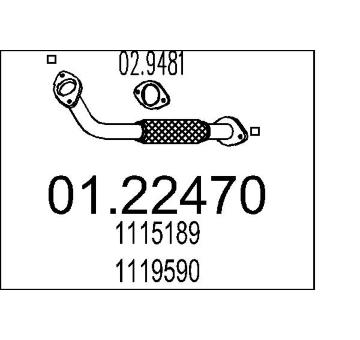 Výfuková trubka MTS 01.22470