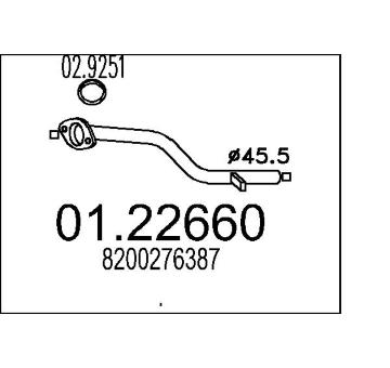 Výfuková trubka MTS 01.22660