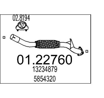 Výfuková trubka MTS 01.22760