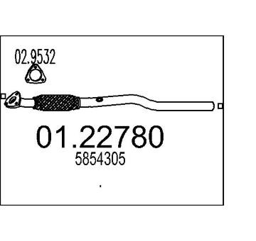 Výfuková trubka MTS 01.22780