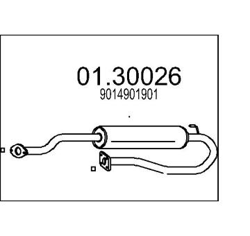 Predni tlumic vyfuku MTS 01.30026