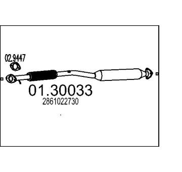 Predni tlumic vyfuku MTS 01.30033