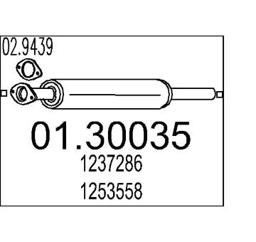 Predni tlumic vyfuku MTS 01.30035