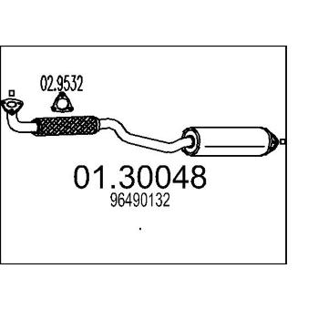 Predni tlumic vyfuku MTS 01.30048