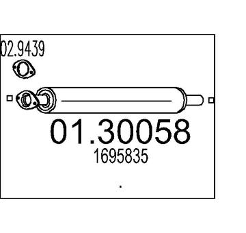 Predni tlumic vyfuku MTS 01.30058