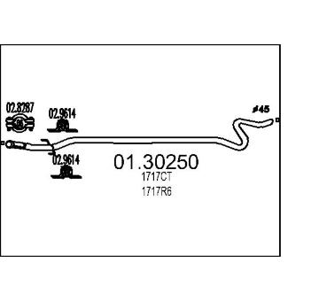 Výfuková trubka MTS 01.30250