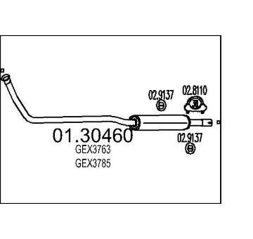 Výfuková trubka MTS 01.30460
