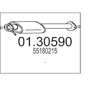 Predni tlumic vyfuku MTS 01.30590