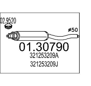 Predni tlumic vyfuku MTS 01.30790