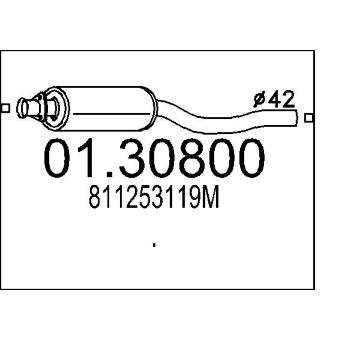 Predni tlumic vyfuku MTS 01.30800