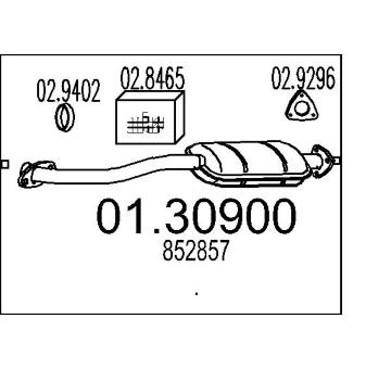 Predni tlumic vyfuku MTS 01.30900