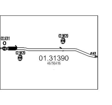 Predni tlumic vyfuku MTS 01.31390