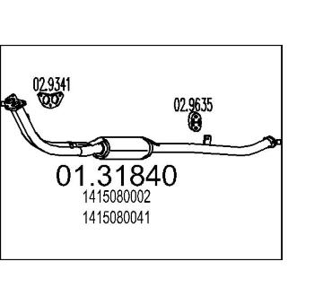 Predni tlumic vyfuku MTS 01.31840