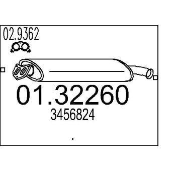 Predni tlumic vyfuku MTS 01.32260