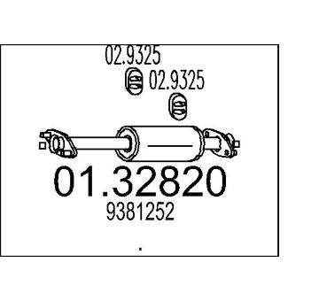 Predni tlumic vyfuku MTS 01.32820