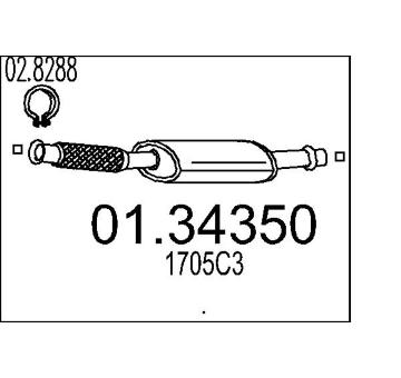 Predni tlumic vyfuku MTS 01.34350