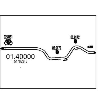 Výfuková trubka MTS 01.40000