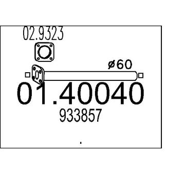 Výfuková trubka MTS 01.40040